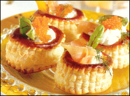 Ricette Antipasti - Vol-au-vent al salmone