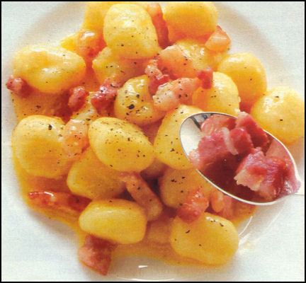 Ricette Primi Gnocchi - Gnocchi uova e pancetta