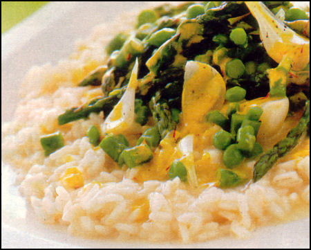 Ricette Primi Riso - Risotto verde e giallo