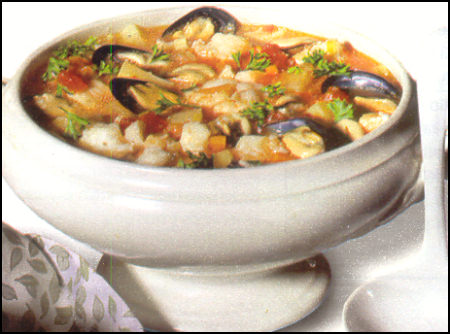 Ricette Pesce - Zuppa di cozze e nasello