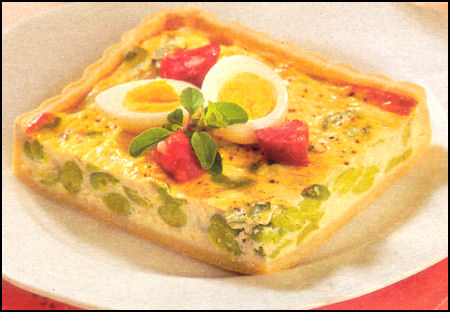 Ricette Antipasti - Quiche di fave e salame