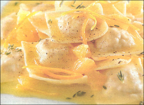 Ricette Primi Pasta - Ravioli all'arancia