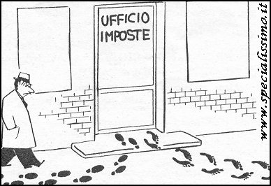 Vignette Senza parole - Ufficio imposte