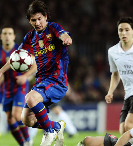 messi dribbling champions league